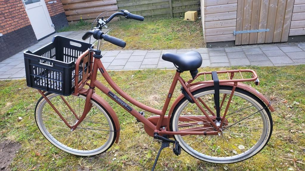 Damesfiets Burgers met krat, Ophalen