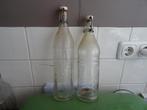 2x Oude limonadefles met beugel Exota en 3-ES, Ophalen, Gebruikt, Reclamebord