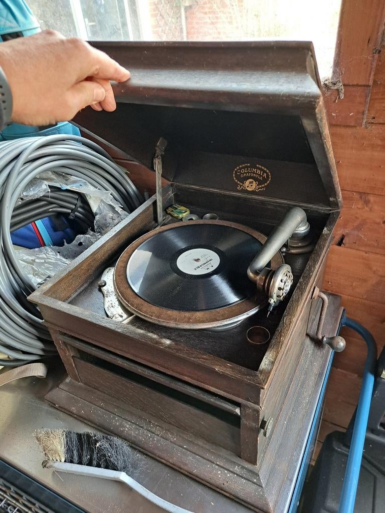 Antieke Columbia Grafonola platenspeler, Audio, Tv en Foto, Platenspelers, Ophalen, Gebruikt, Platenspeler, Overige merken