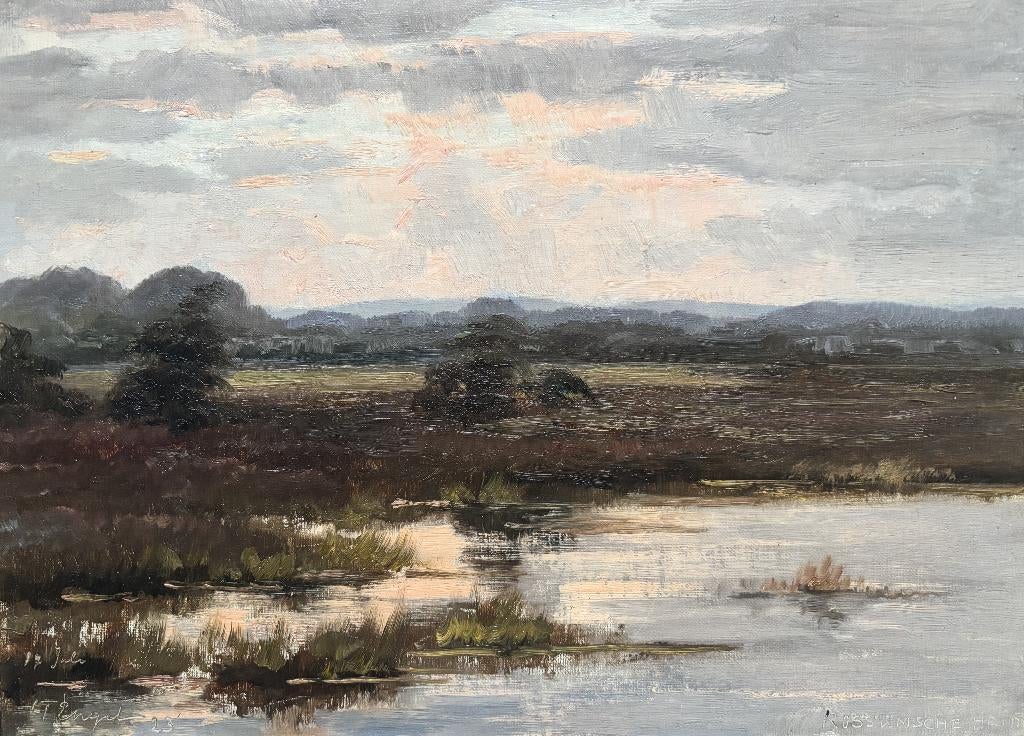 Frederik Engel (1872-1958) - Gezicht op de Rossumsche heide, Ophalen of Verzenden