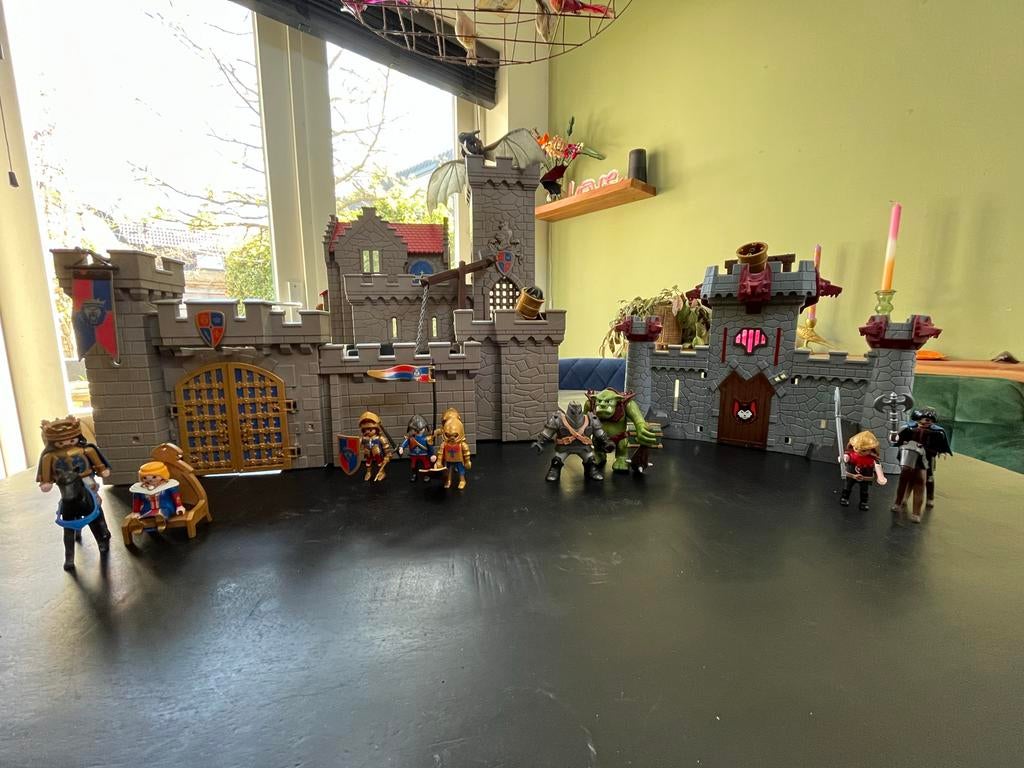 Playmobil Leeuwenridders Koningskasteel & extra fort, Ophalen of Verzenden, Zo goed als nieuw, Complete set