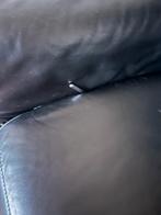 Hukla Relaxstoel - Zwart Leer - Ligstand, Huis en Inrichting, Fauteuils, Ophalen, Gebruikt, 50 tot 75 cm, Leer