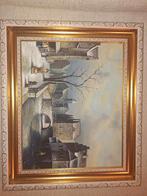 Gouden schilderijlijsten 2x goud, wit accenten, 55x65 cm, Antiek en Kunst, Ophalen