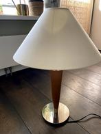 schemerlamp hout, metaal en stoffen kap, Ophalen, Gebruikt, Metaal, 50 tot 75 cm