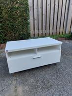 laag wandmeubel /tv onderkast, wit met lade op rail, Ophalen, Overige materialen, Gebruikt, Minder dan 150 cm