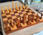 Heel mooi Schaakbord schaakkist met stukken en backgammon, Verzenden, Zo goed als nieuw