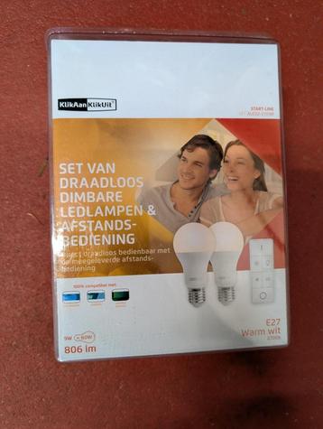 2 slimme E27 Led-lampen met afstandsbediening KlikAanKlikUit beschikbaar voor biedingen