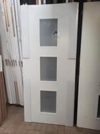 93x211,5cm nieuwe binnendeur opdek links ral9010 satijn glas, Ophalen, 80 tot 100 cm, Binnendeur, Nieuw