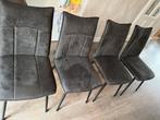 Eetkamerstoelen antraciet, Huis en Inrichting, Stoelen, Ophalen, Zo goed als nieuw, Grijs, Vier