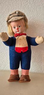 Antiek Clown Popje - 33 cm, Verzamelen, Ophalen of Verzenden, Gebruikt, Pop