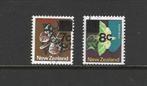 Nieuw-Zeeland 726-727 vlinders  zegels overprint jaar 1977GS, Verzenden, Gestempeld, Dier of Natuur