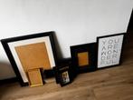 8 fotolijsten en spiegel voor foto muur, Ophalen, Zo goed als nieuw