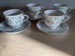 Bone China Balmoral Castle, 4 kopjes, Ophalen of Verzenden, Gebruikt, Porselein, Kop en/of schotel