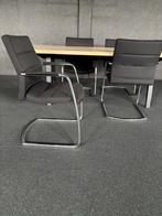Tafel 210x160 + 6 Stoelen, Ophalen, Gebruikt, Zwart, Vijf, Zes of meer stoelen