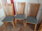 4 blank eiken stoelen, Ophalen, Hout, Gebruikt, Overige kleuren