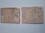 2 distributie stamkaarten Heiloo Roosendaal Nispen document, Verzamelen, Militaria | Tweede Wereldoorlog, Ophalen of Verzenden