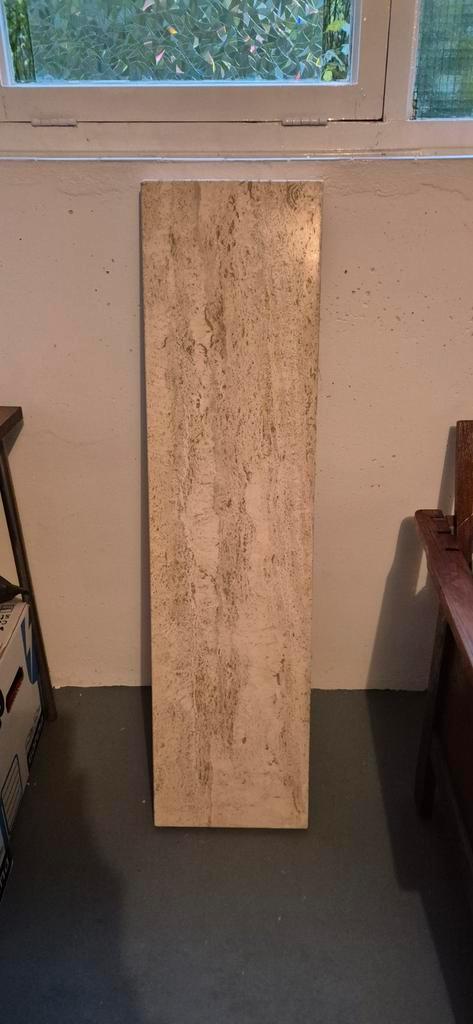 Travertin tegel 118x30cm, Doe-het-zelf en Verbouw, Hout en Planken, Nieuw, Plank, Overige houtsoorten, Minder dan 200 cm, Minder dan 25 mm