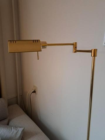 Vintage Messing Vloerlamp Verstelbaar beschikbaar voor biedingen