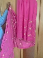 Saree stitched roze met goud maat L 40, Kleding | Dames, Maat 38/40 (M), Ophalen of Verzenden, Galajurk, Roze