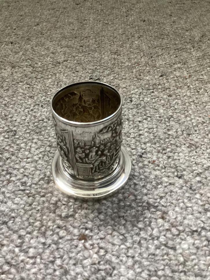 Lepelhouder - 06HH - verzilverd / zilver - H. Hooijkaas -, Antiek en Kunst, Antiek | Goud en Zilver, Zilver, Ophalen of Verzenden