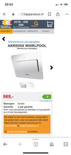 Whirlpool afzuigkap., Witgoed en Apparatuur, Afzuigkappen, Wandschouwkap, Nieuw, Vrijstaand, Ophalen of Verzenden