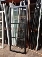 83x211,5cm binnendeur stomp Staal look zwart blank glas SL9, Ophalen, 80 tot 100 cm, ., Glas