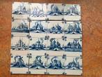 Oude tegel met landschap in goede staat  16X, Ophalen of Verzenden