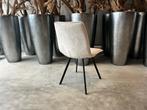 Nieuwe eetkamerstoelen Noor in stof Velvet Creme, Ophalen, Overige kleuren, Metaal, Nieuw
