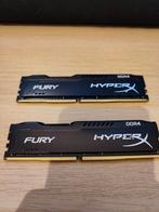 HyperX Fury black 2400mhz 32gb 2x16gb ddr4 geheugen, Computers en Software, RAM geheugen, 32 GB, DDR4, Ophalen of Verzenden, Zo goed als nieuw