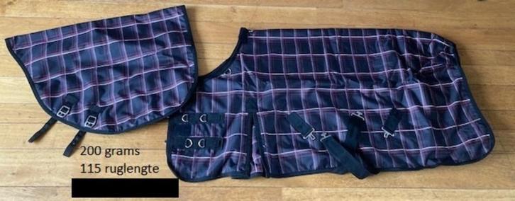 Zwart Winterdeken 200 grams met hals 115 ruglengte, Dieren en Toebehoren, Paarden en Pony's | Dekens en Dekjes, Nieuw, Deken, Ophalen of Verzenden