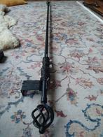 Metalen gordijnroede uitschuifbaar tot 3 meter + 37 ringen, Ophalen, Gebruikt, Minder dan 100 cm