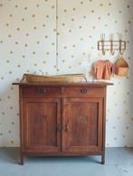 Vintage commode / massief eikenhout / Art Deco dressoir, 50 tot 70 cm, Ophalen of Verzenden, 90 tot 105 cm, 100 cm of meer