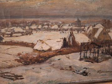 Winterlandschap Schilderij David Schulman beschikbaar voor biedingen
