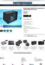 Audio System R08 BR 8 inch subwoofer gepoort / compact, Auto diversen, Autospeakers, Nieuw, Ophalen of Verzenden