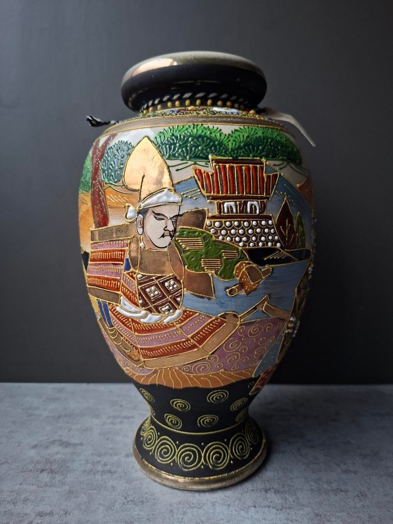 Antieke Japanse Satsuma vaas 26 cm, Ophalen of Verzenden