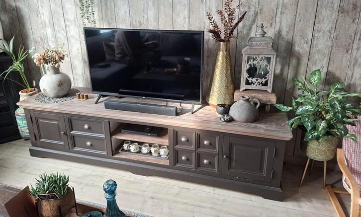TV-meubel en buffetkast in VT wonen Soil, Huis en Inrichting, Kasten | Televisiemeubels, Gebruikt, 200 cm of meer, 200 cm of meer