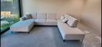 U Bank stof beige, Huis en Inrichting, Ophalen, Gebruikt, Modern strak, Hoekbank