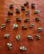 Brocante kerstboom kaars kandelaars 23x, Ophalen of Verzenden