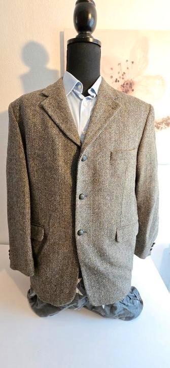 Harris Tweed blazer zgan 56, Kleding | Heren, Kostuums en Colberts, Zo goed als nieuw, Maat 56/58 (XL), Bruin, Ophalen of Verzenden