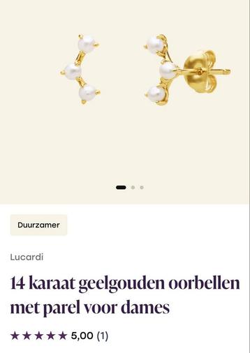 14K karaats gouden oorknopjes goud oorbellen met Parel beschikbaar voor biedingen