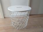 Ikea bijzettafel opbergmand kvistbro wit, Huis en Inrichting, Ophalen, Minder dan 45 cm, Minder dan 55 cm, Rond