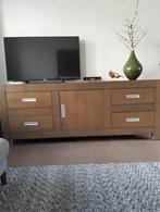 Prachtig zwaar Houten strak Dressoir, tv meubel, Ophalen, Zo goed als nieuw, 200 cm of meer, Minder dan 100 cm