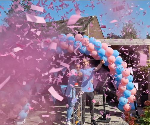 GENDER REVEAL CONFETTI TE HUUR 👶, Hobby en Vrije tijd, Feestartikelen | Verhuur, Zo goed als nieuw, Geboorte of Huwelijk, Ophalen