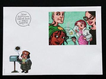 Zwitserland 2003 FDC Sierre – Exem stripontwerp 90c beschikbaar voor biedingen