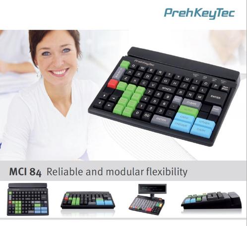 PrehKeyTec MCI 84 Programmable POS keyboard 90328-302/1805, Computers en Software, Toetsenborden, Nieuw, Numeriek, Draadloos, Ergonomisch