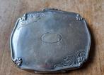 Vintage poederdoos Platinola verzilverd mooi gedecoreerd, Antiek en Kunst, Curiosa en Brocante, Ophalen of Verzenden