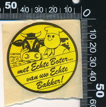 Sticker: De Echte Bakker - Met Echte Boter