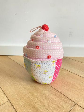 Deurstopper cupcake meisjes kamer tiener deur roze 25x20 cm