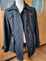 Zwarte mantel jas met wol merk Cars jeans mt 38, Carnaval, Zo goed als nieuw, Kleding, Cars Jeans