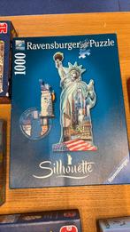 Ravensburger puzzel silhouette Vrijheidsbeeld 1000 stukjes, Hobby en Vrije tijd, Denksport en Puzzels, Ophalen, 500 t/m 1500 stukjes
